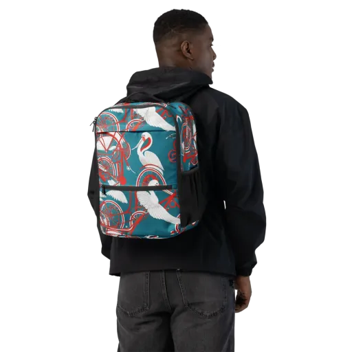 Scarlet Aviary on a Utility Backpack