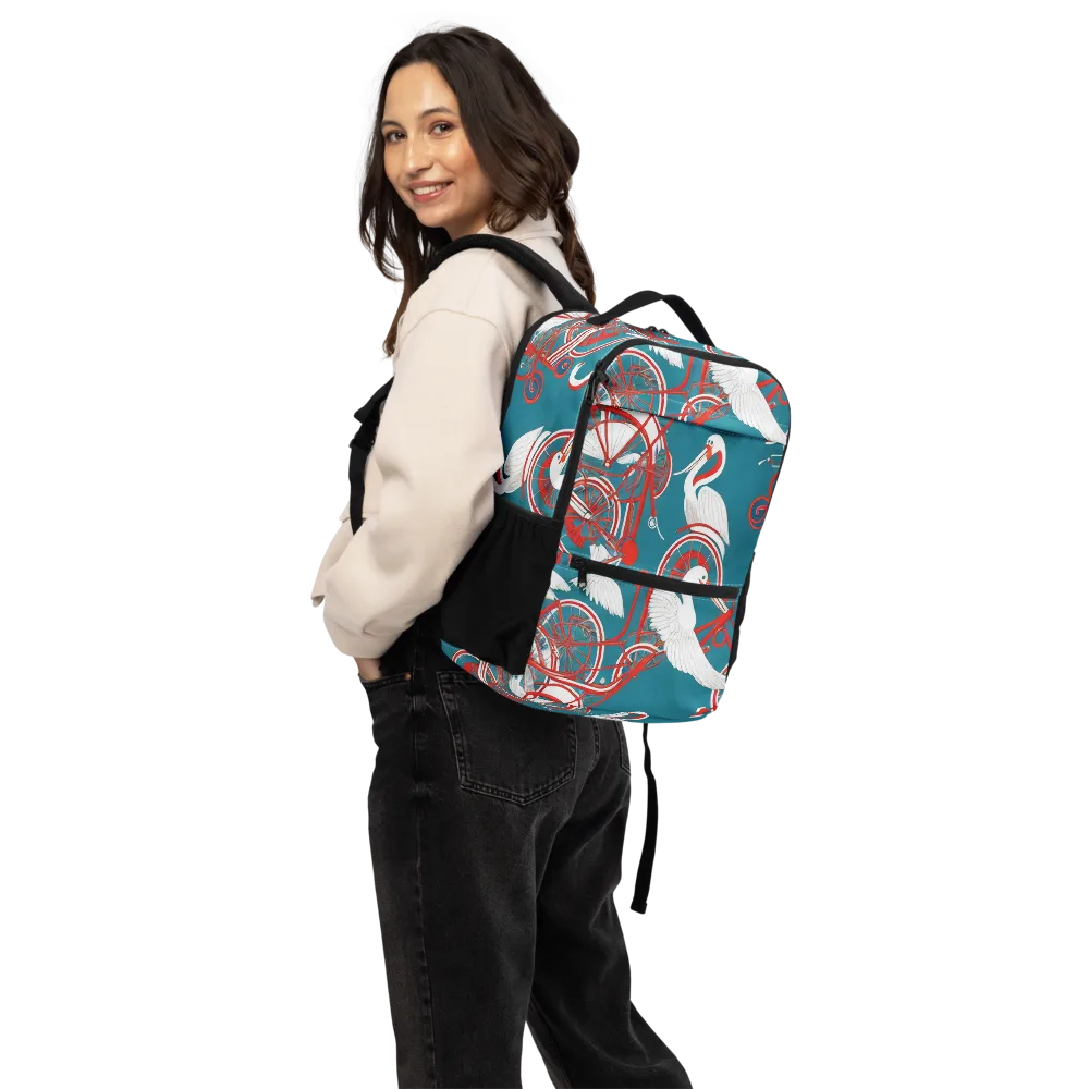 Scarlet Aviary on Utility Backpack — Back