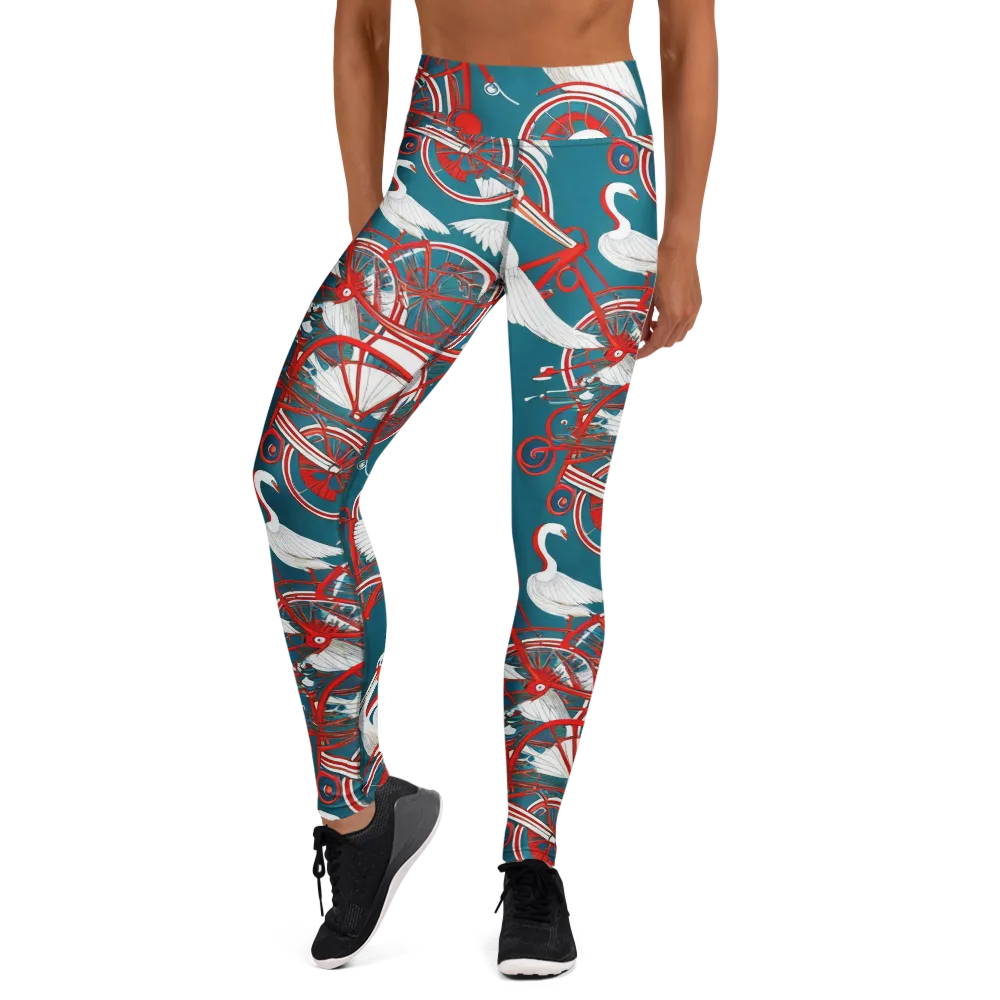 Scarlet Aviary on Yoga Leggings — Front