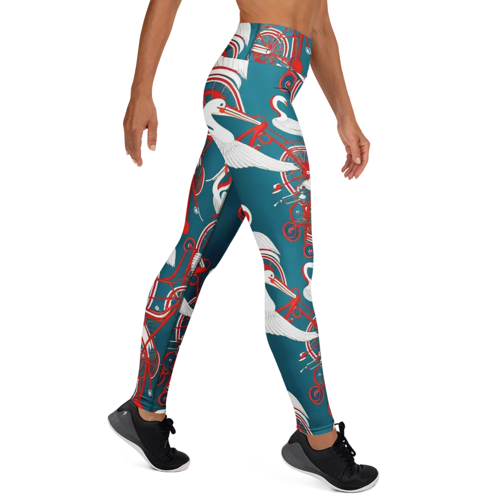 Scarlet Aviary on Yoga Leggings — Right