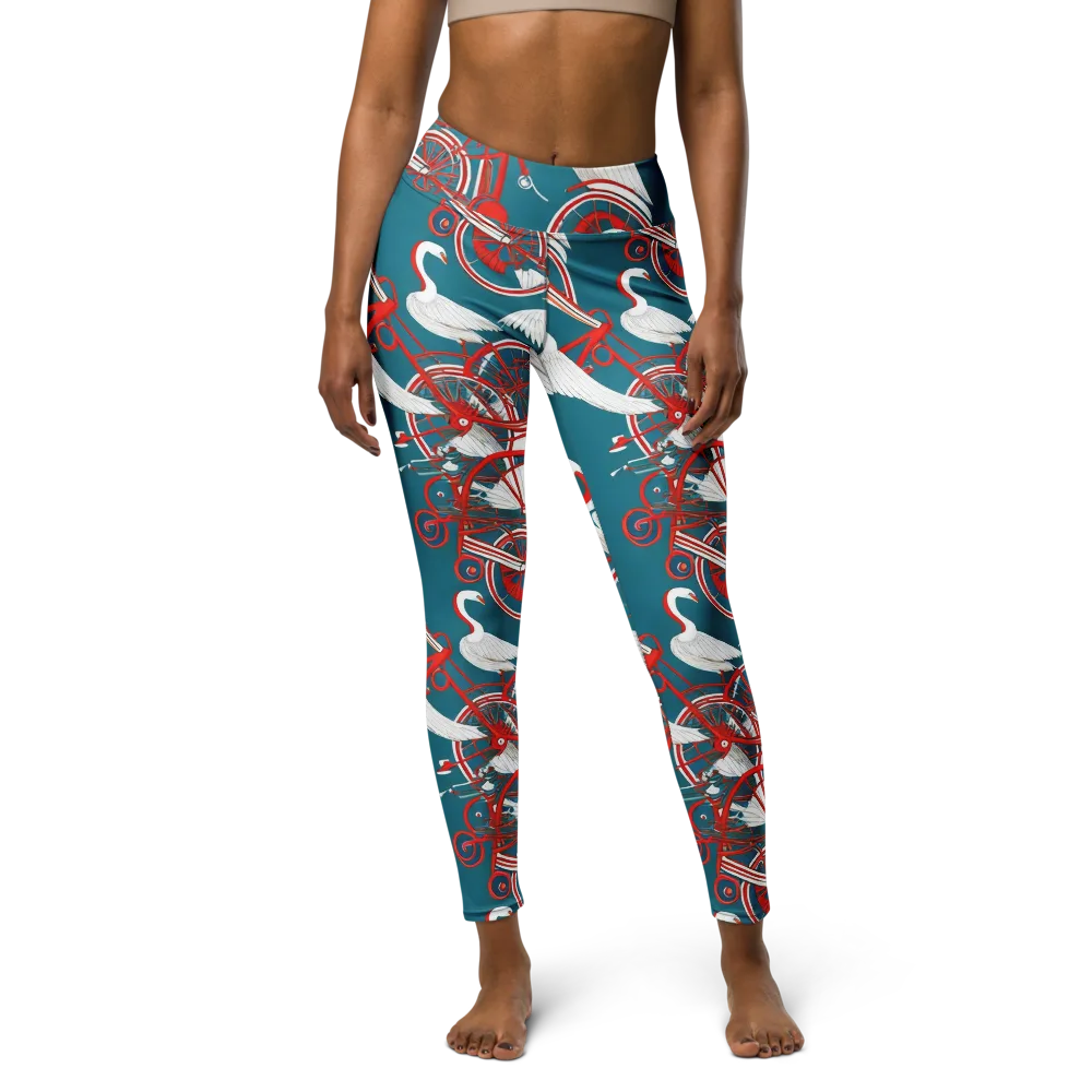 Scarlet Aviary on Yoga Leggings — Front