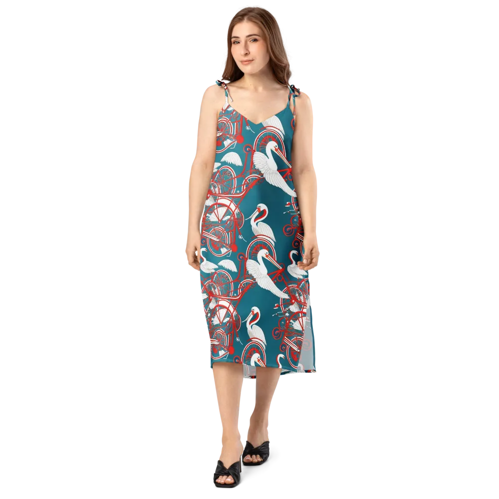 Scarlet Aviary on Slip Dress — Front