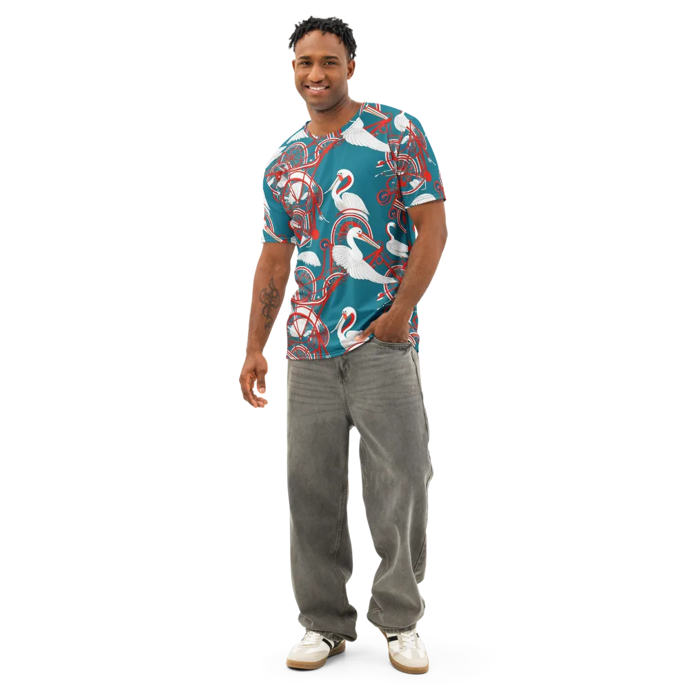 Scarlet Aviary on Men's Cotton Crew Neck T-Shirt — Front