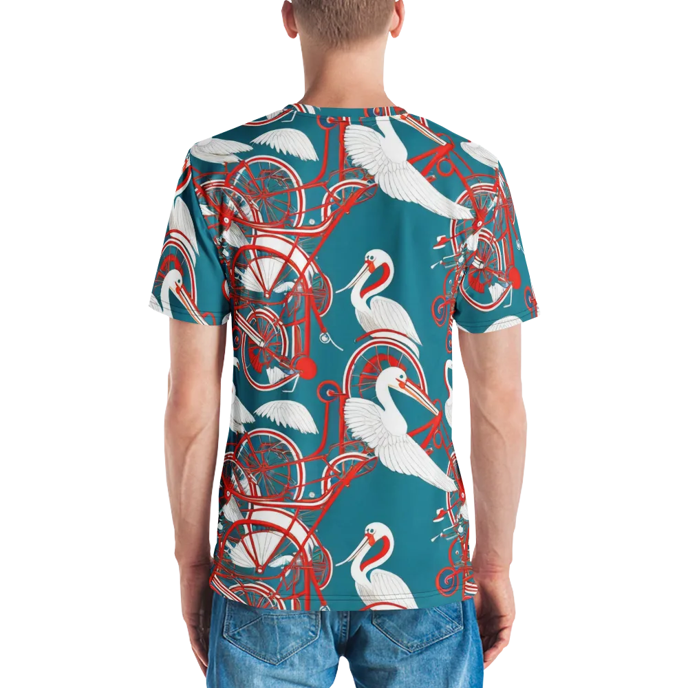 Scarlet Aviary on Men's Crew Neck T-Shirt — Back