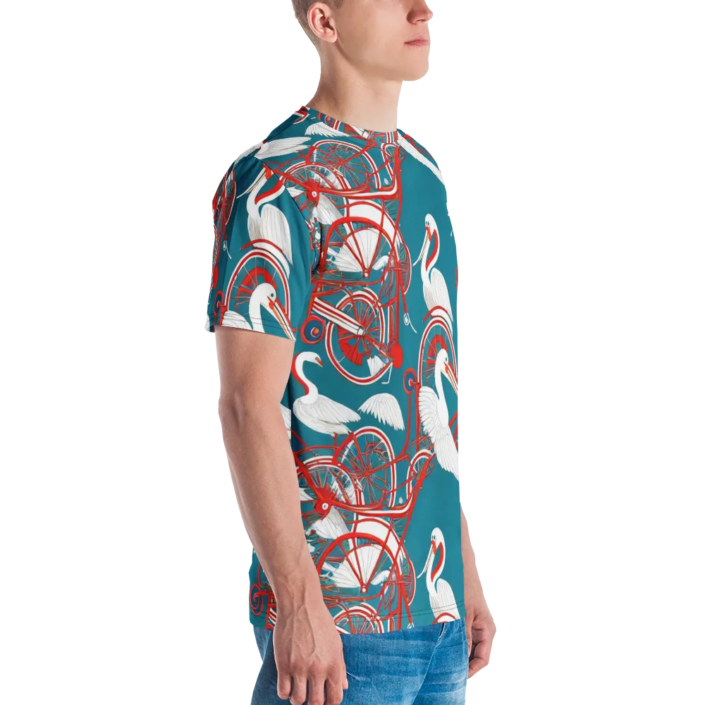 Scarlet Aviary on Men's Crew Neck T-Shirt — Right