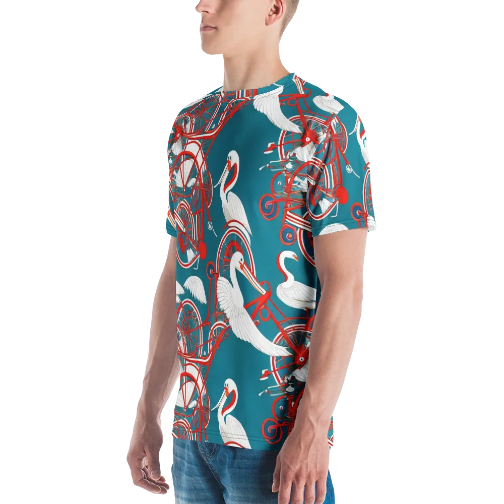 Scarlet Aviary on Men's Crew Neck T-Shirt — Left