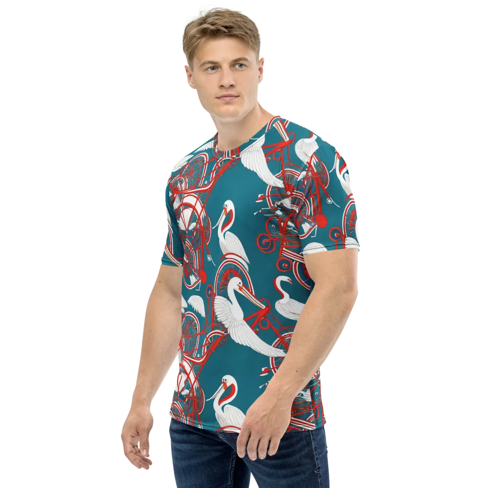 Scarlet Aviary on Men's Crew Neck T-Shirt — Left