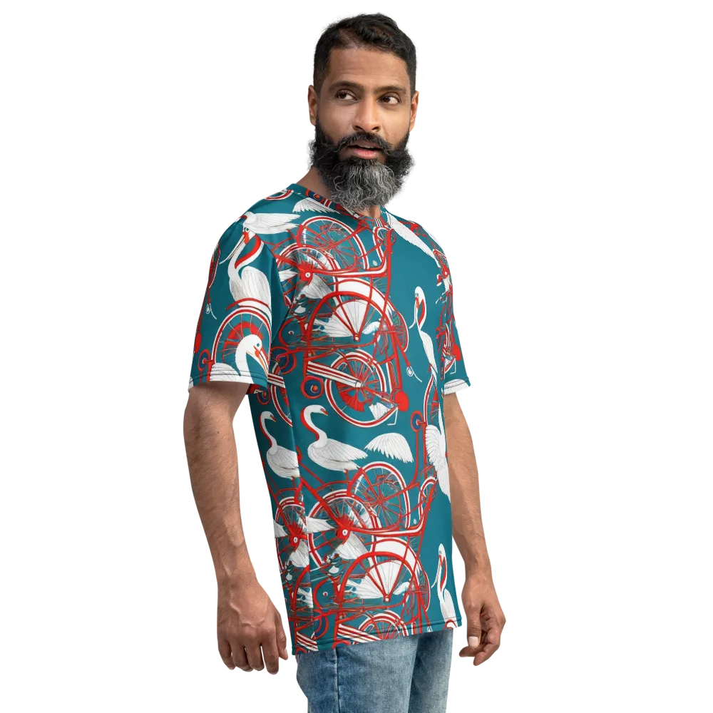 Scarlet Aviary on Men's Crew Neck T-Shirt — Right
