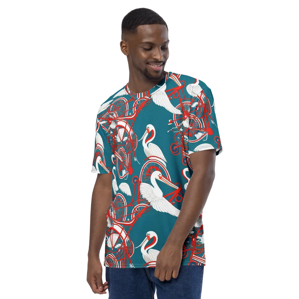 Scarlet Aviary on Men's Crew Neck T-Shirt — Left
