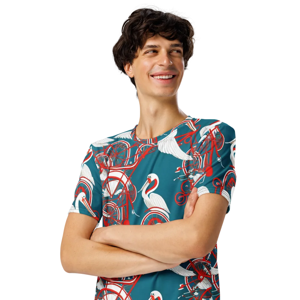 Scarlet Aviary on Men's Crew Neck T-Shirt — Left Front