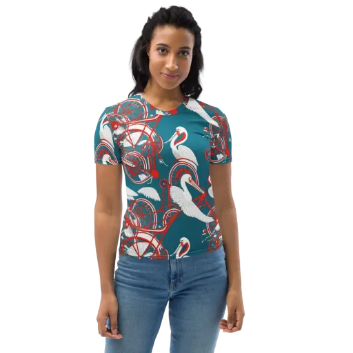 Scarlet Aviary on a Women's Crew Neck T-Shirt