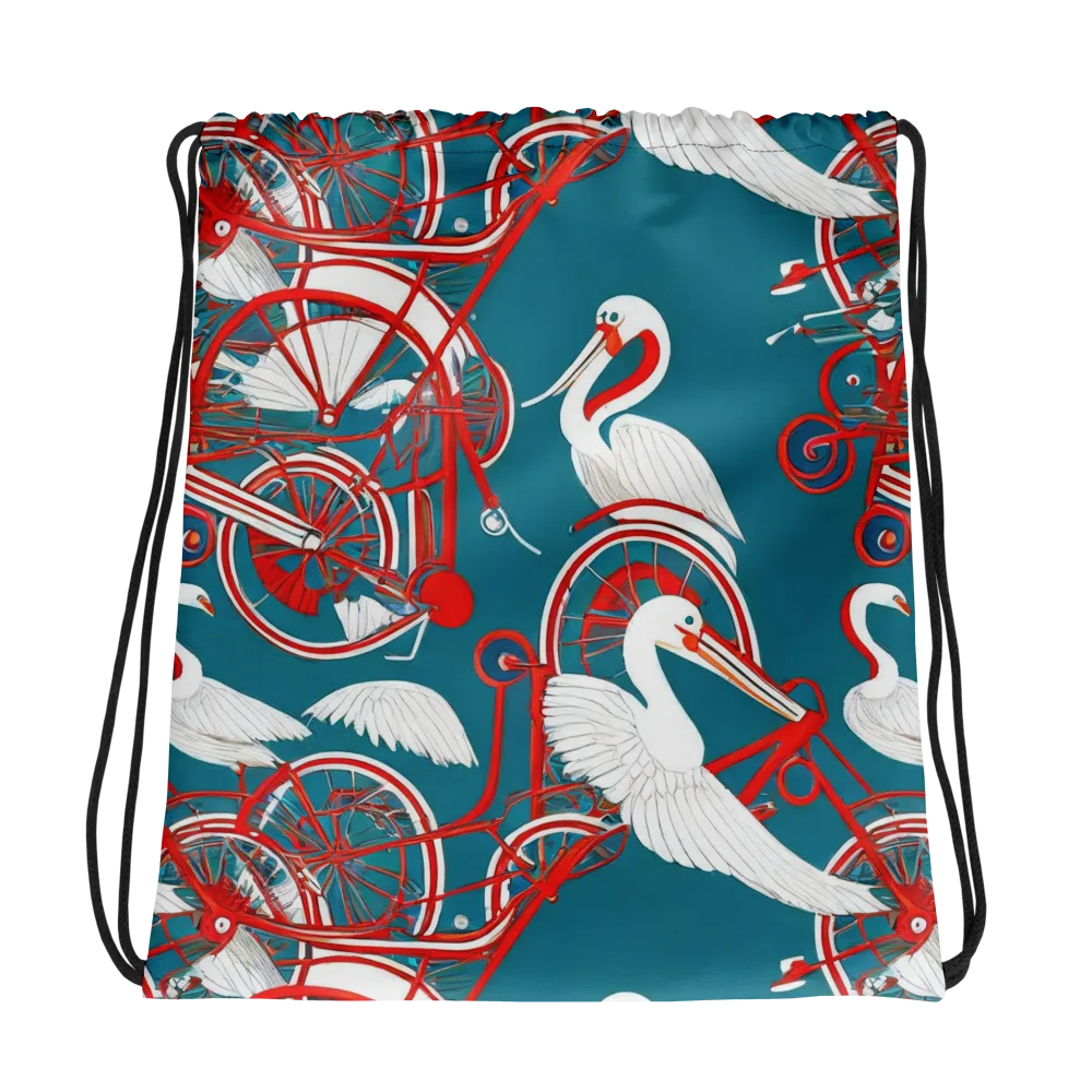 Scarlet Aviary on Drawstring Bag — Photo