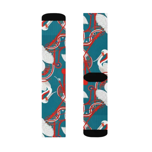 Scarlet Aviary on a Socks