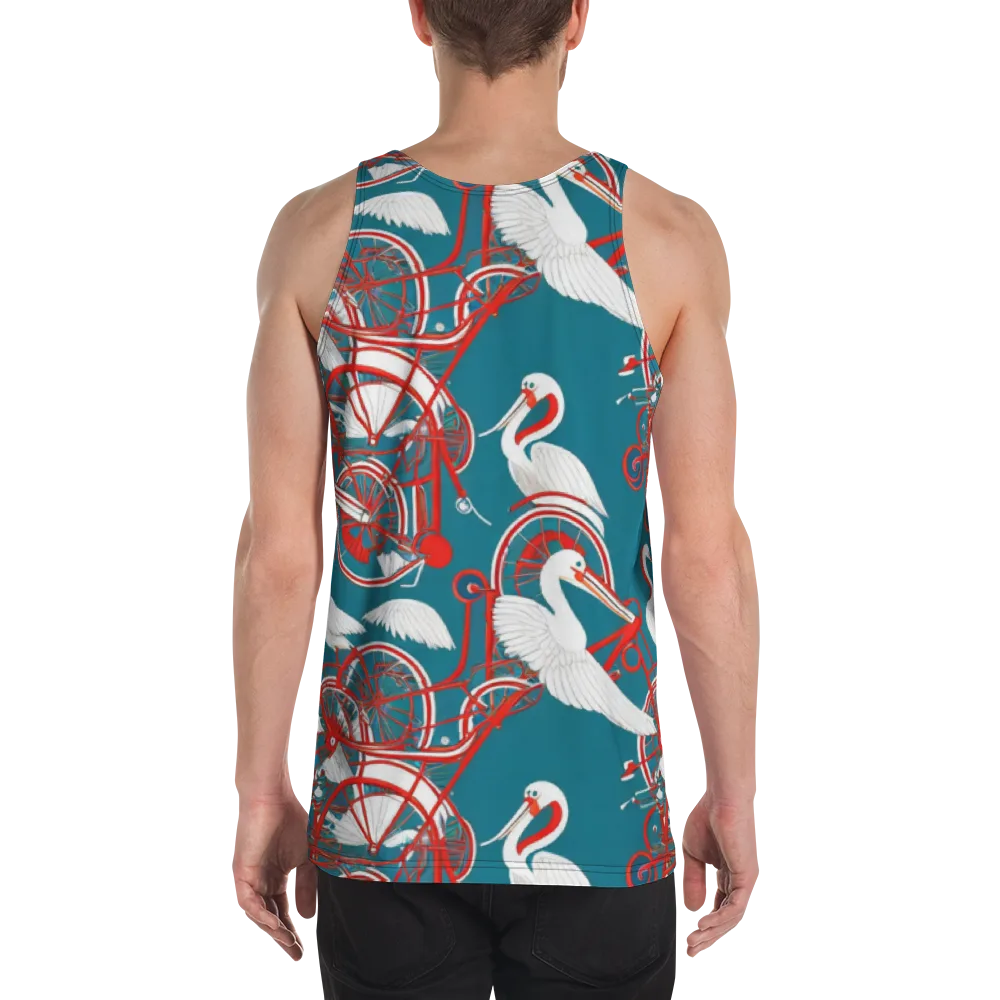 Scarlet Aviary on Men's Tank Top — Back