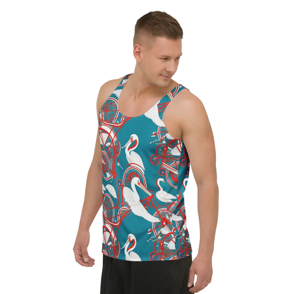 Scarlet Aviary on Men's Tank Top — Left Front