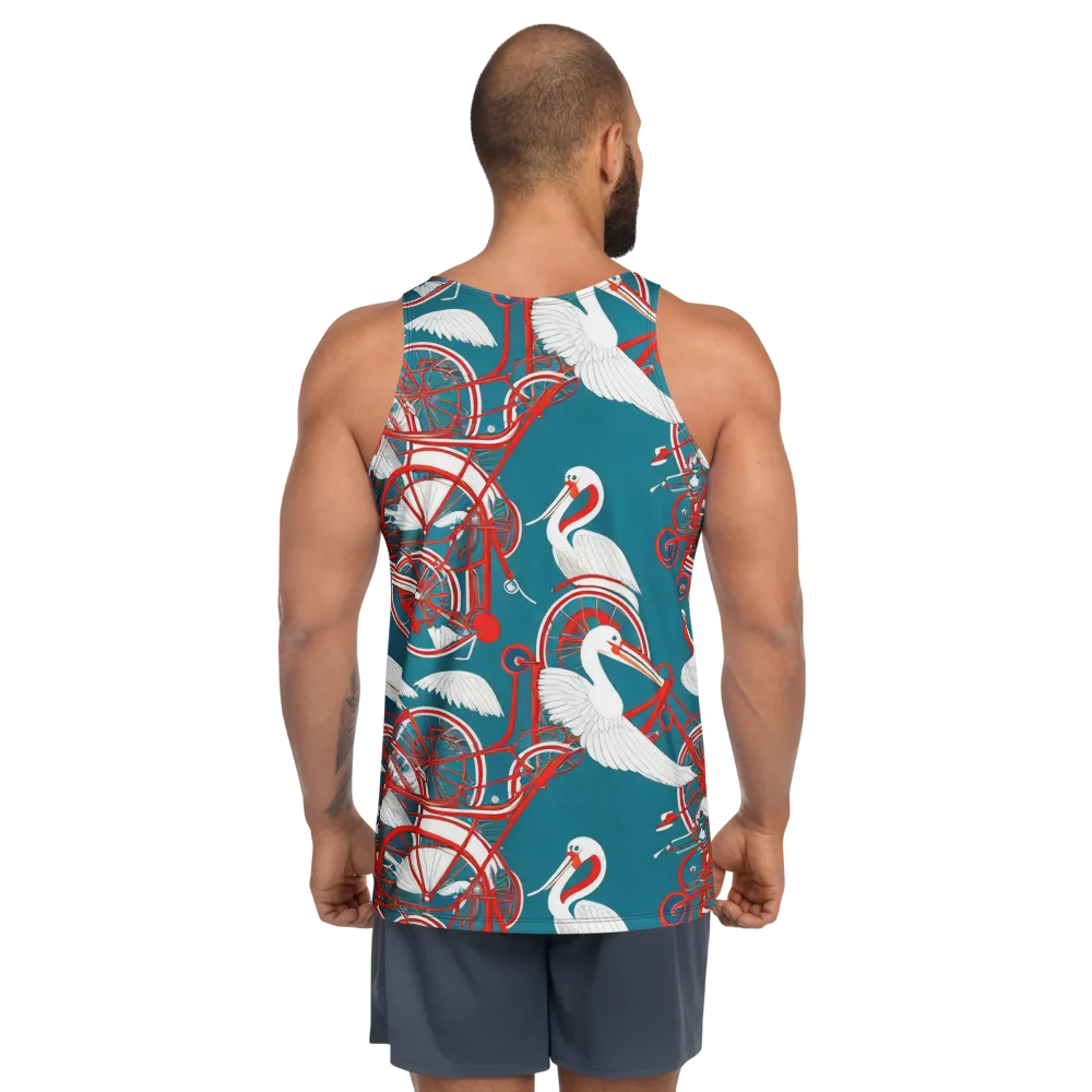 Scarlet Aviary on Men's Tank Top — Back