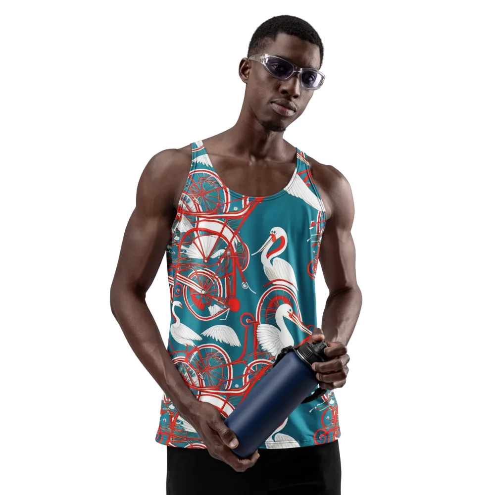 Scarlet Aviary on Men's Tank Top — Front