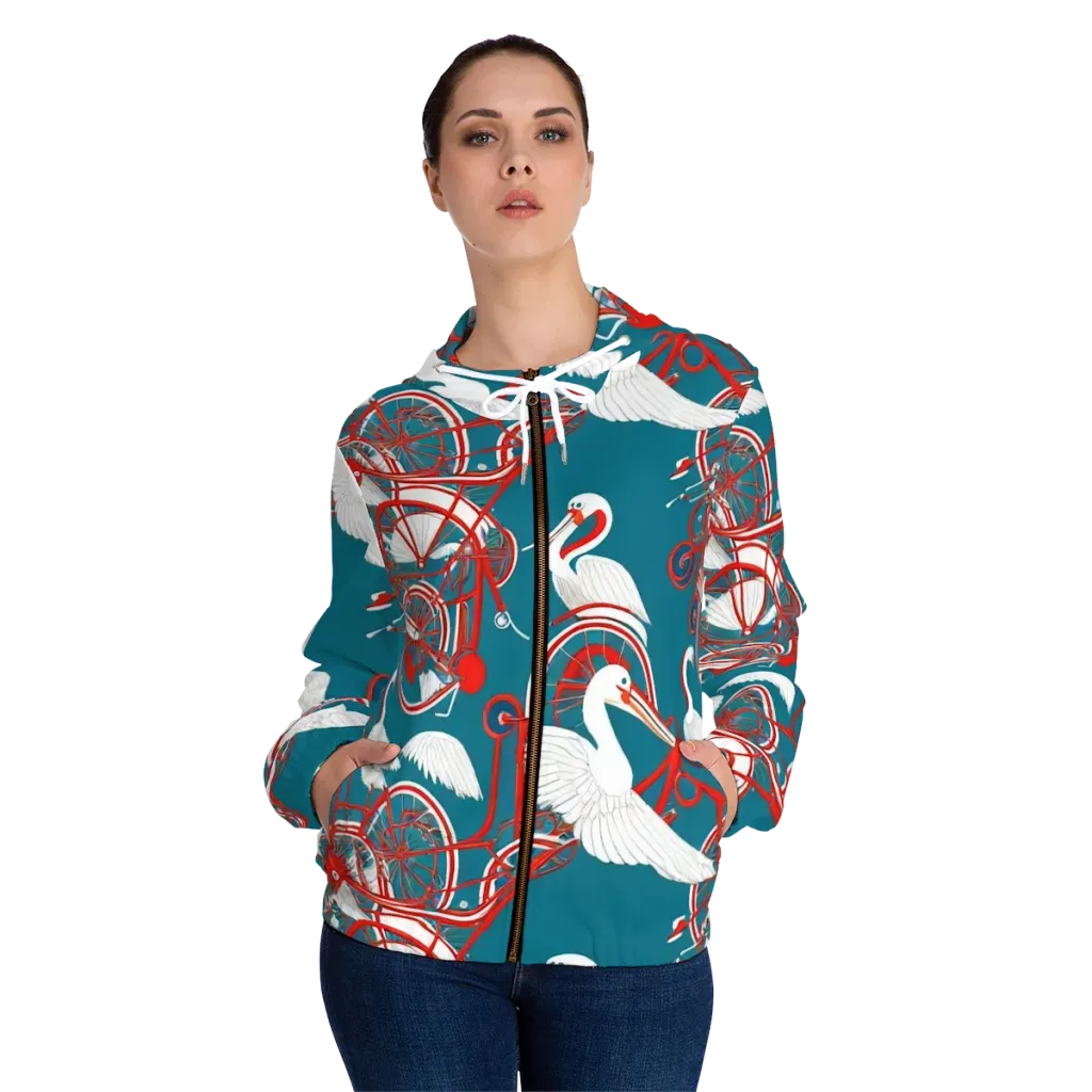 Scarlet Aviary on Women's Full-Zip Hoodie — Front On Person