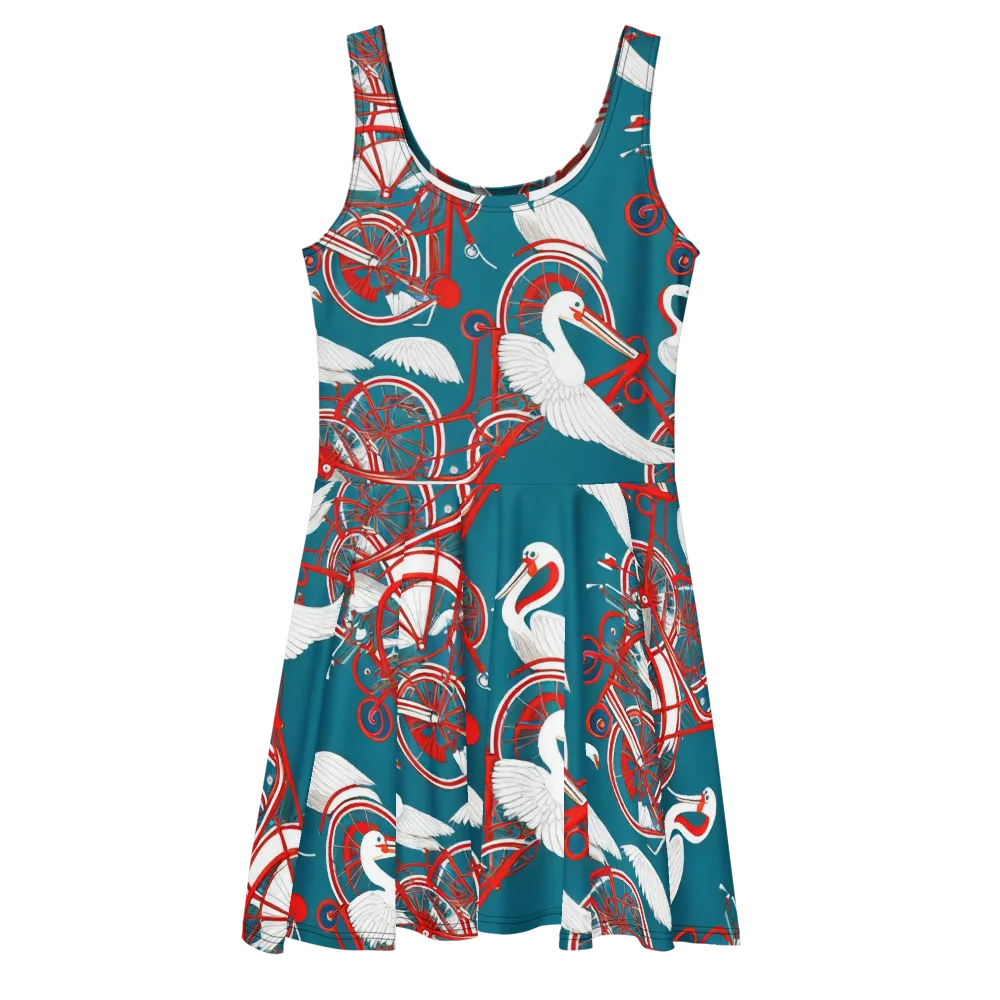 Scarlet Aviary on Skater Dress — Front