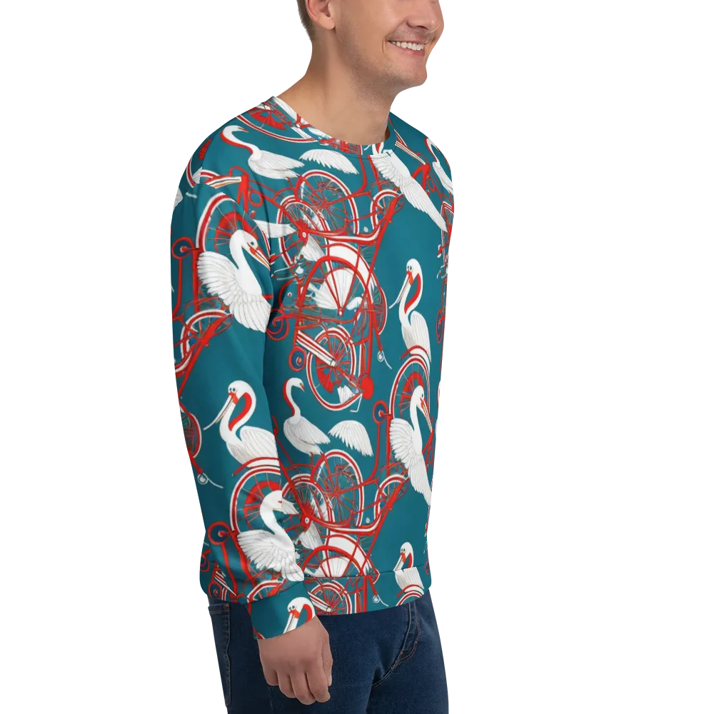 Scarlet Aviary on Sweatshirt — Right Front