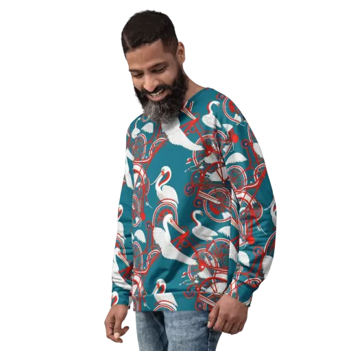 Scarlet Aviary on a Sweatshirt
