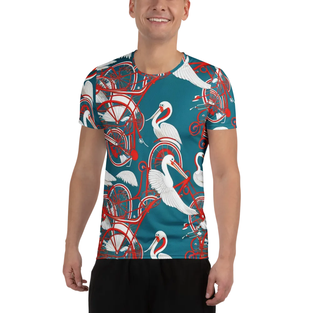 Scarlet Aviary on Men's Athletic T-Shirt — Front