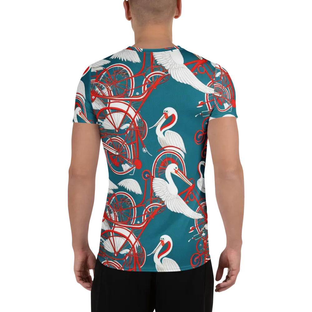 Scarlet Aviary on Men's Athletic T-Shirt — Back