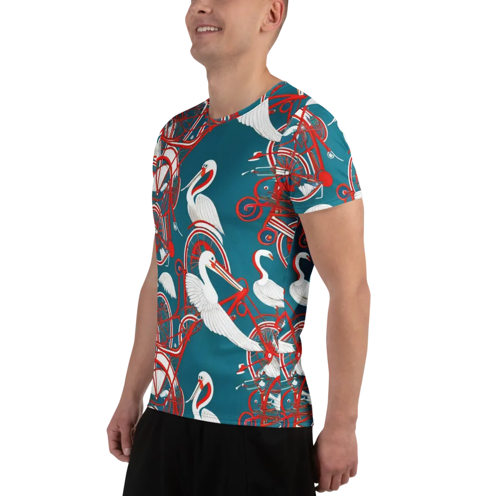 Scarlet Aviary on Men's Athletic T-Shirt — Left