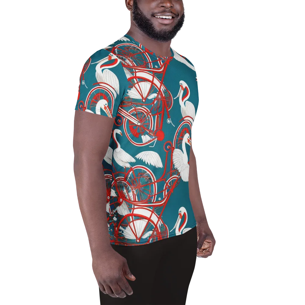 Scarlet Aviary on Men's Athletic T-Shirt — Right