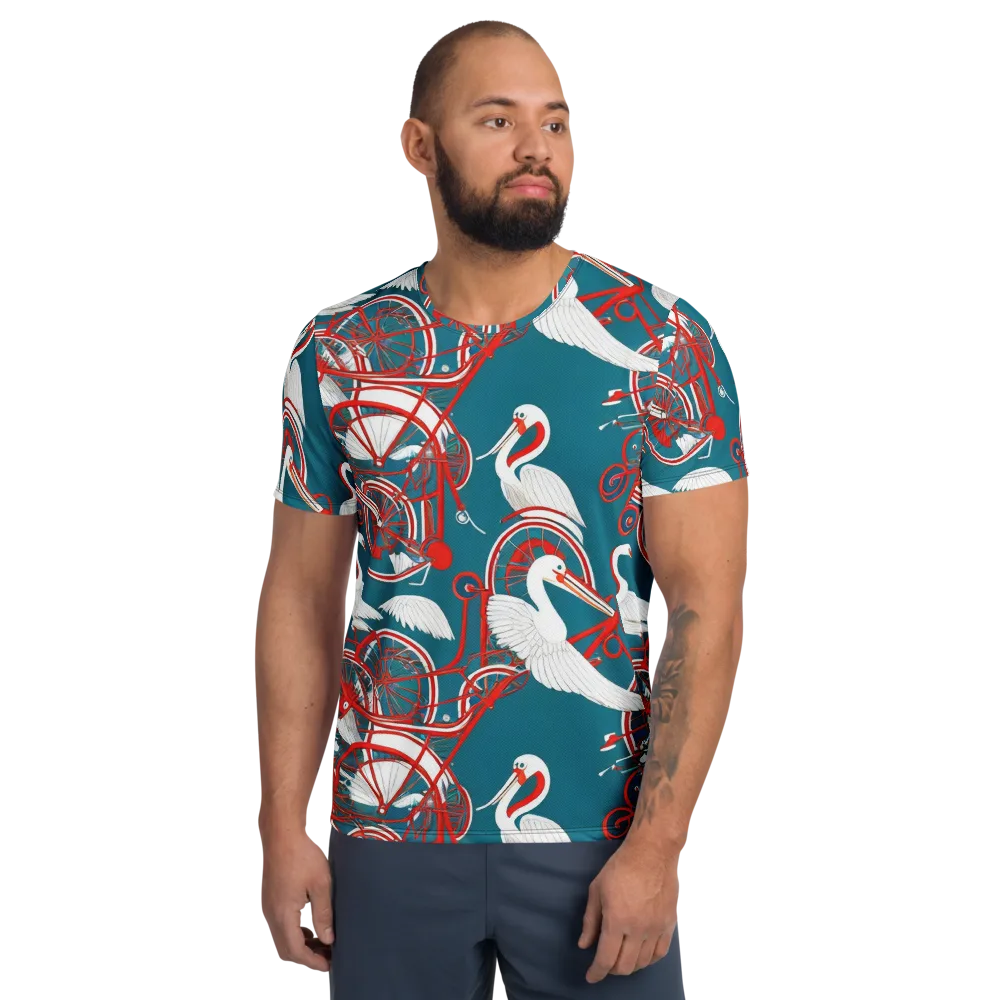Scarlet Aviary on Men's Athletic T-Shirt — Front