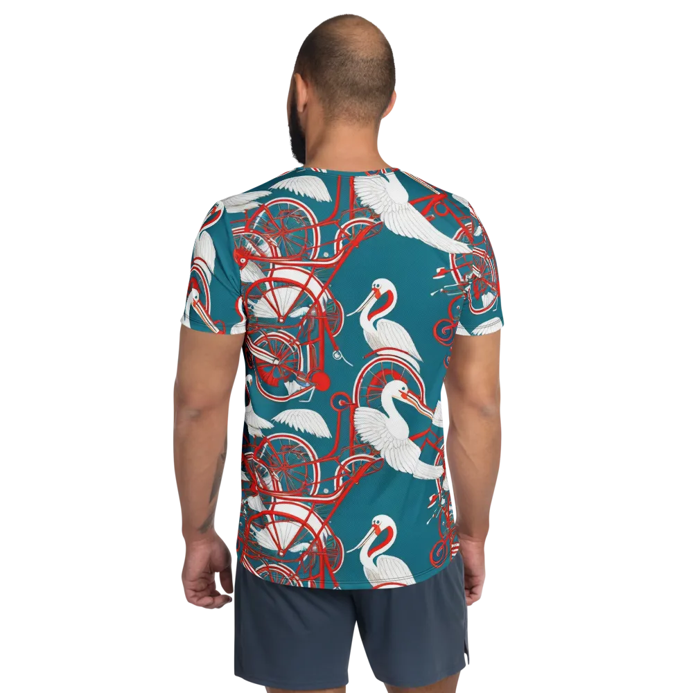 Scarlet Aviary on Men's Athletic T-Shirt — Back