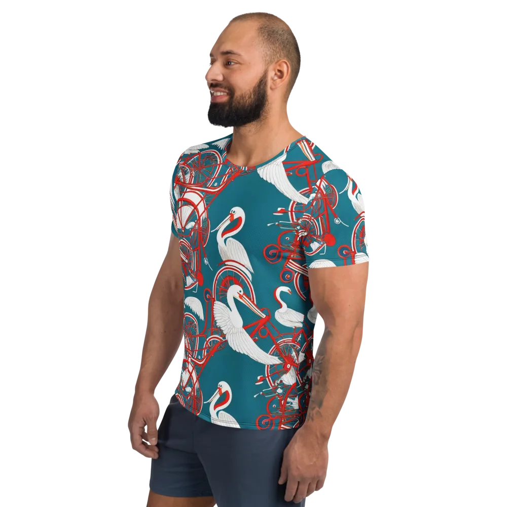 Scarlet Aviary on Men's Athletic T-Shirt — Left