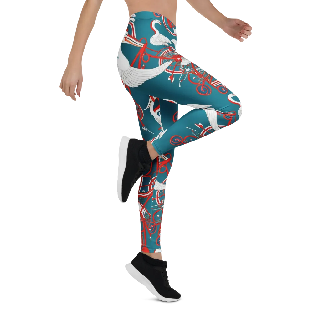 Scarlet Aviary on Leggings — Right