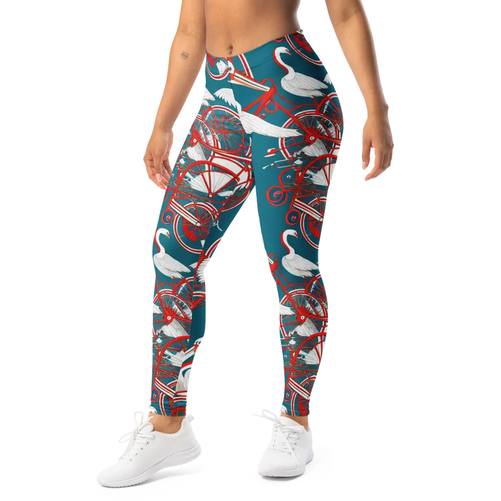Scarlet Aviary on Leggings — Left Front
