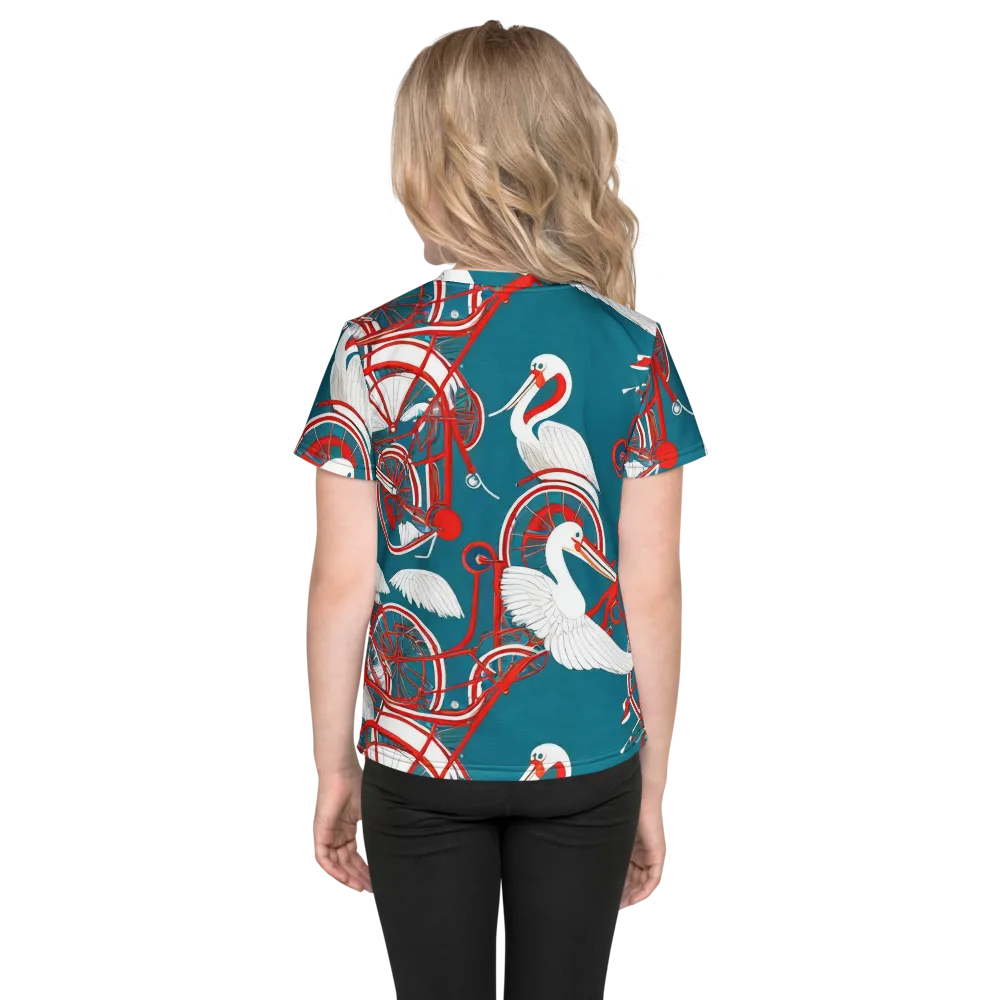 Scarlet Aviary on Kids Crew Neck T-Shirt — Back