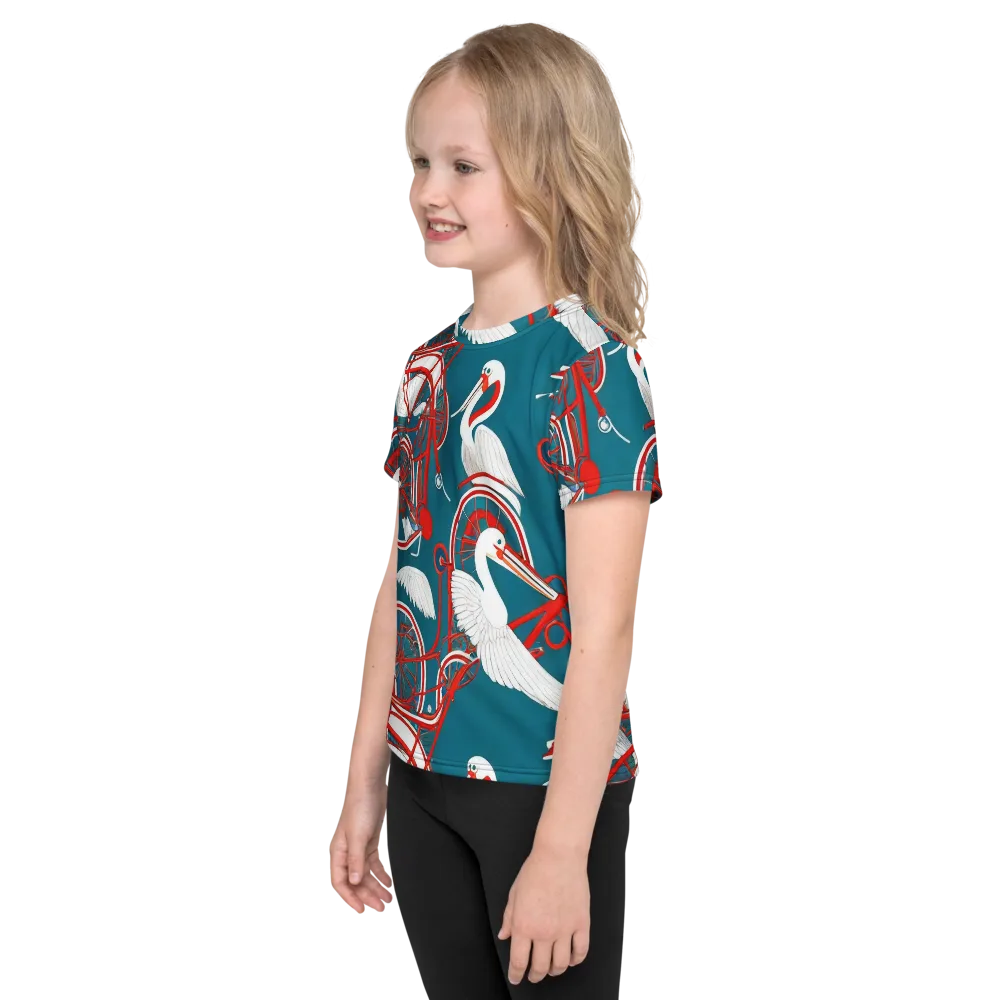 Scarlet Aviary on Kids Crew Neck T-Shirt — Left