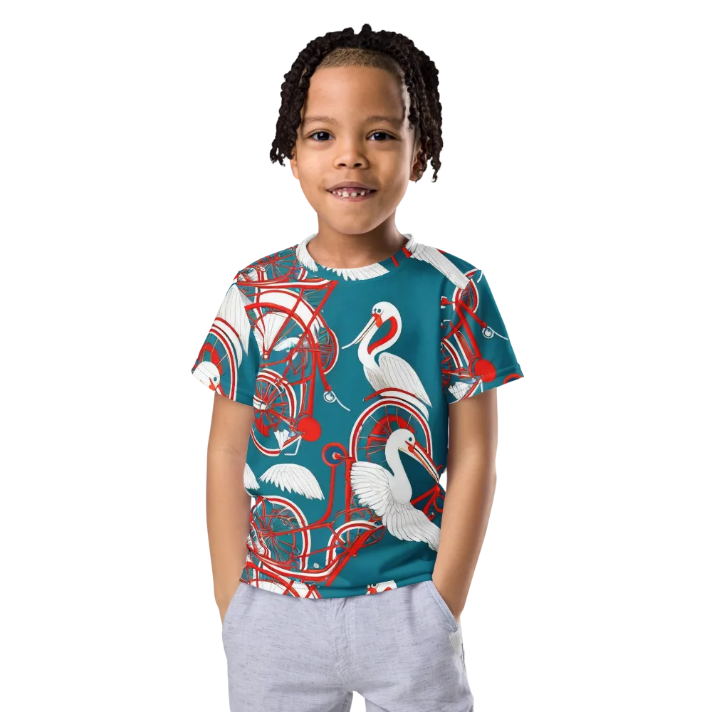 Scarlet Aviary on Kids Crew Neck T-Shirt — Front