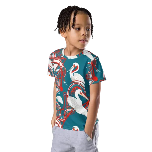 Scarlet Aviary on a Kids Crew Neck T-Shirt