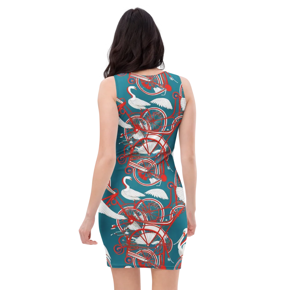 Scarlet Aviary on Bodycon Dress — Back
