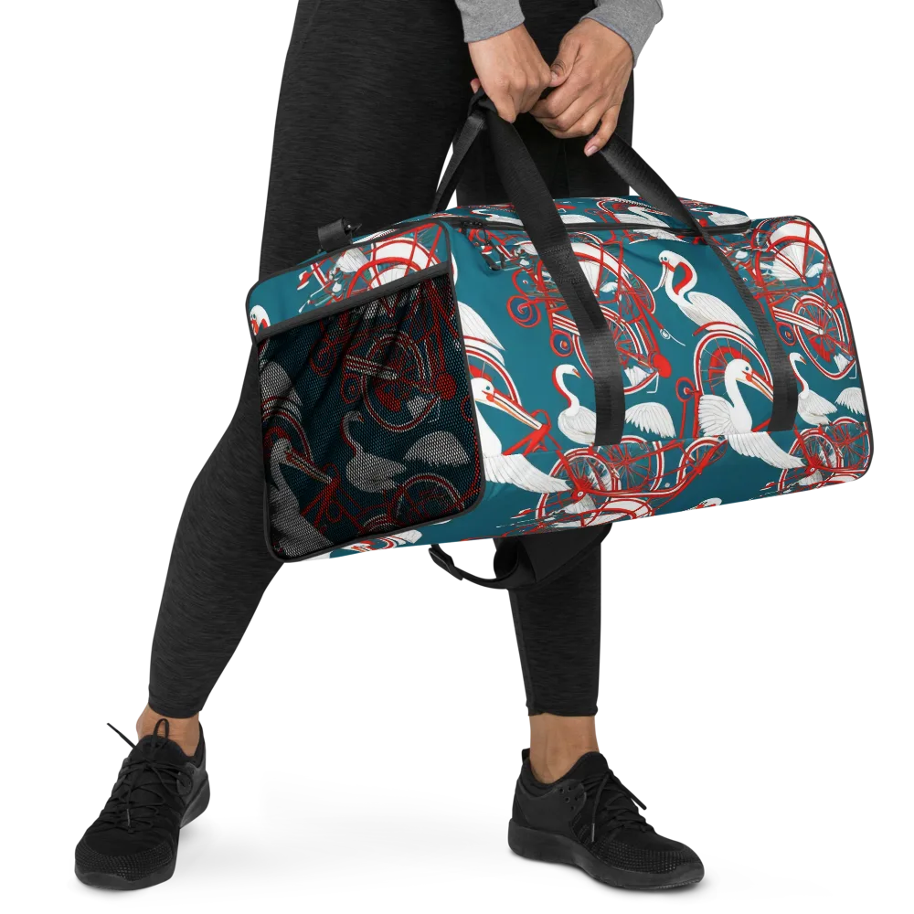 Scarlet Aviary on Duffle Bag — Right Front