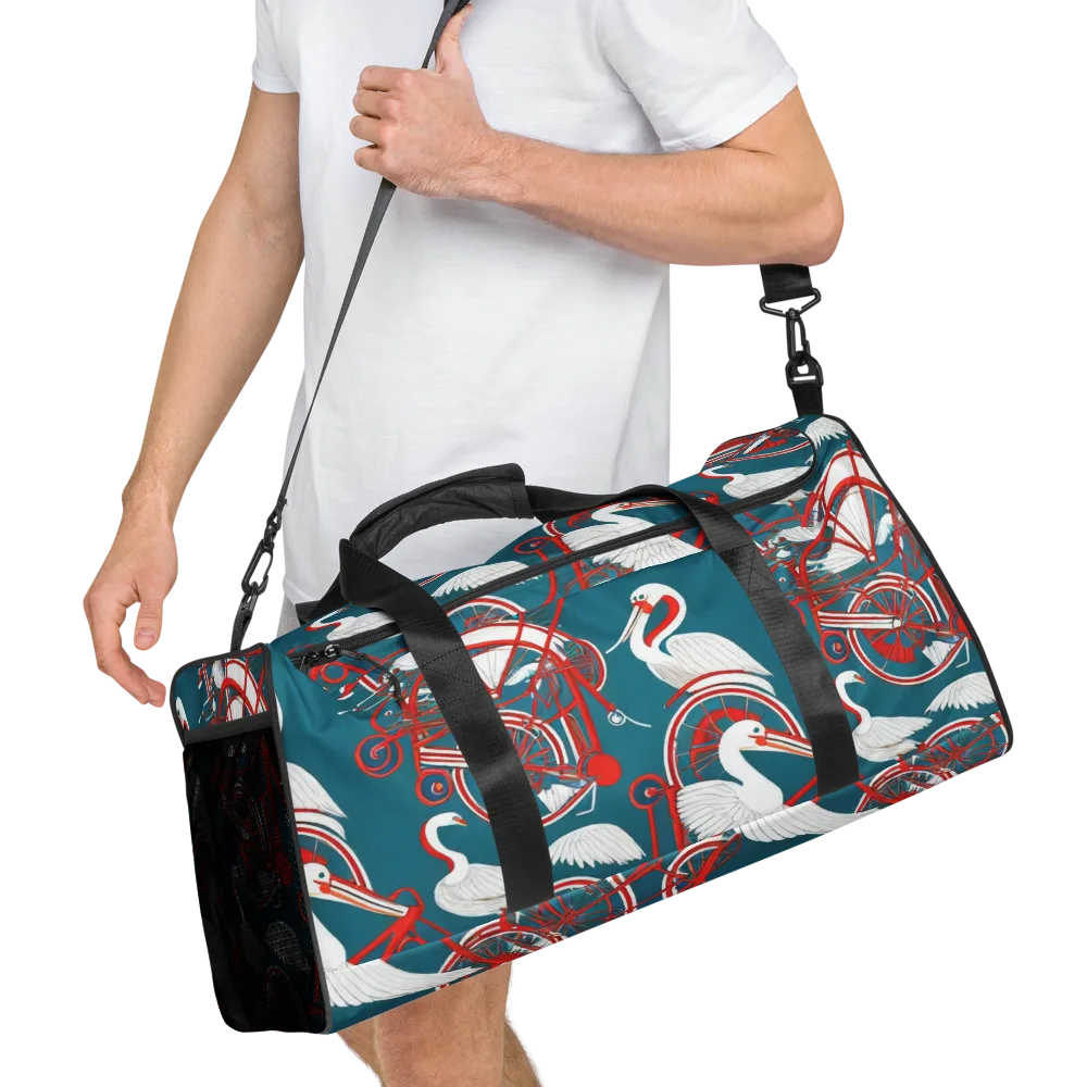 Scarlet Aviary on Duffle Bag — Right Front