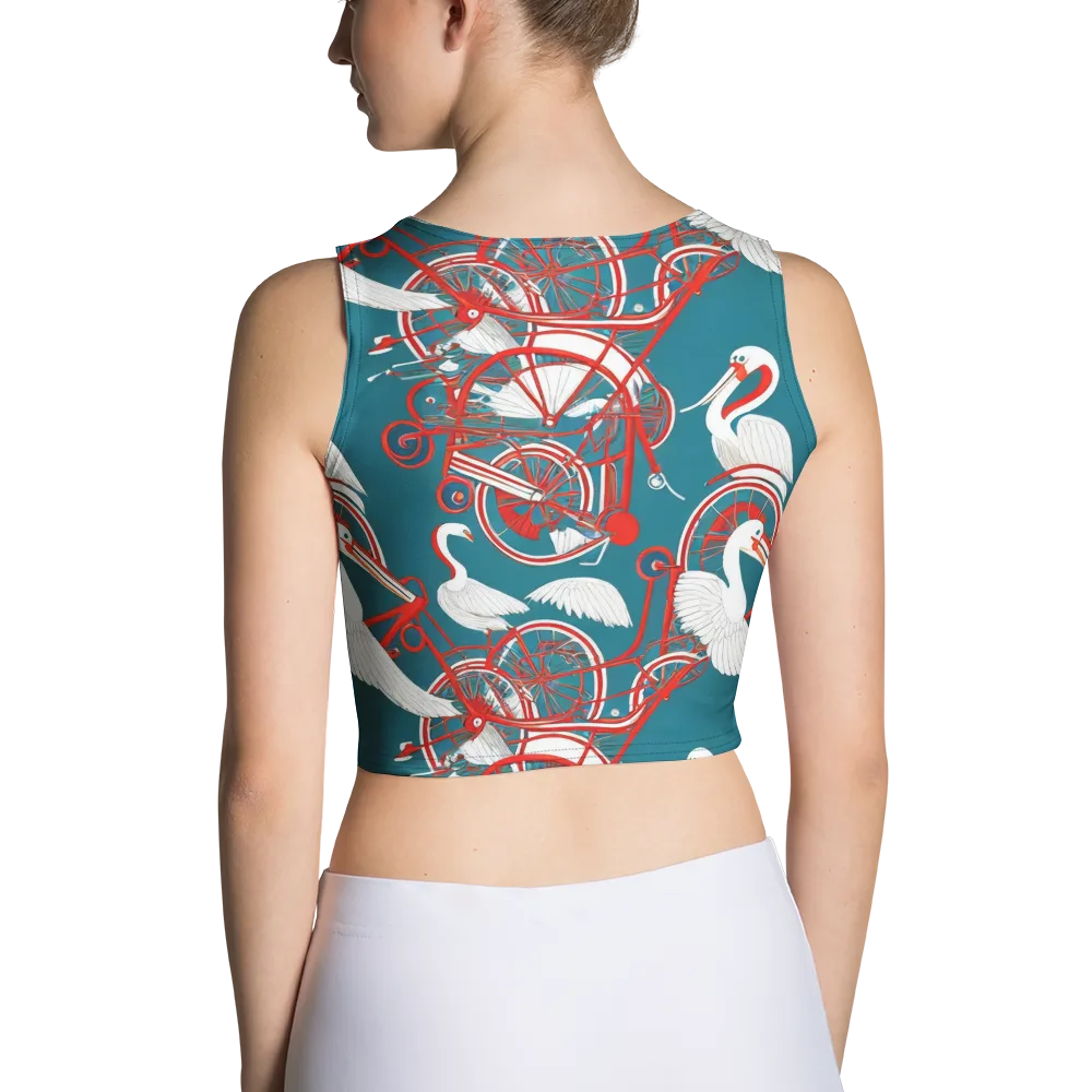 Scarlet Aviary on Crop Top — Back