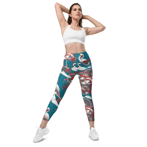 Scarlet Aviary on a Leggings with Pockets