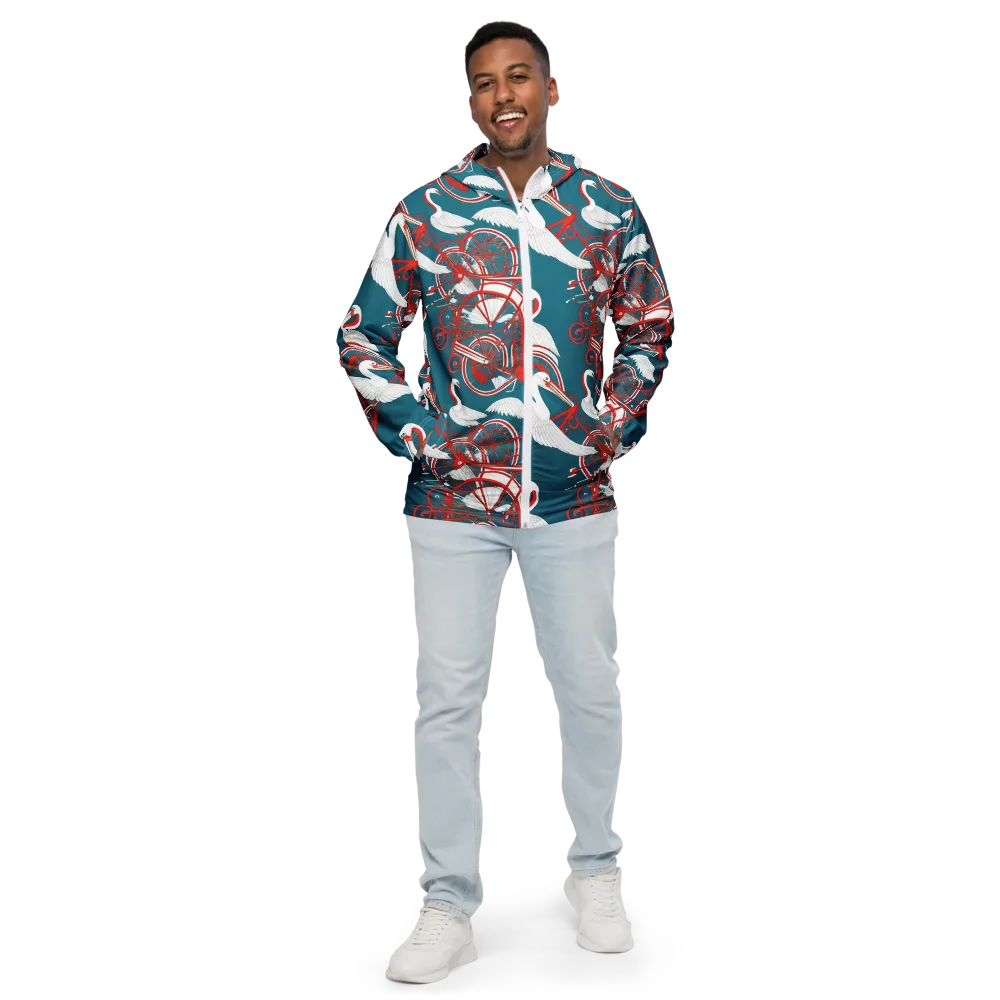 Scarlet Aviary on Men's Windbreaker — Front