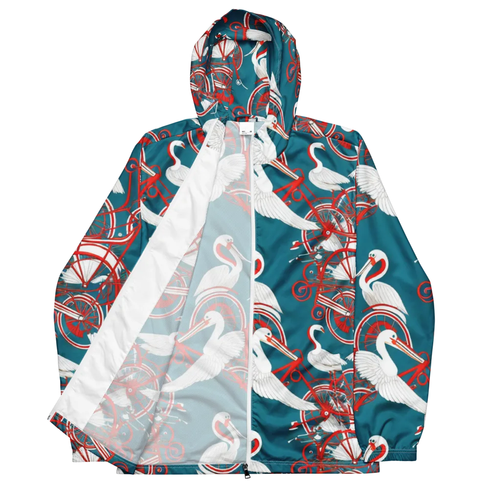 Scarlet Aviary on Men's Windbreaker — Front