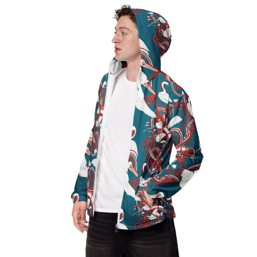 Scarlet Aviary on Men's Windbreaker — Left Front