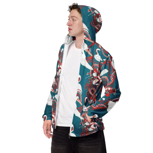 Scarlet Aviary on a Men's Windbreaker