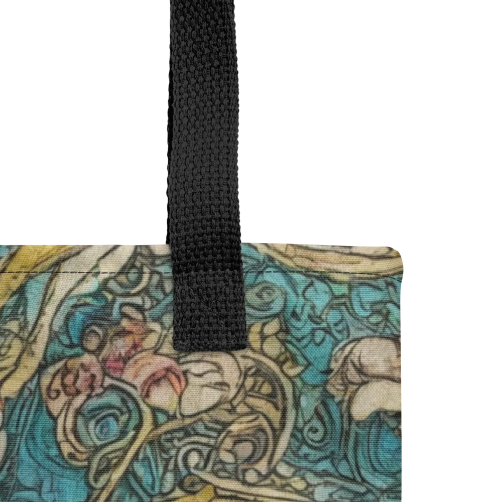 Turquoise Arabesque on Tote Bag — Product details