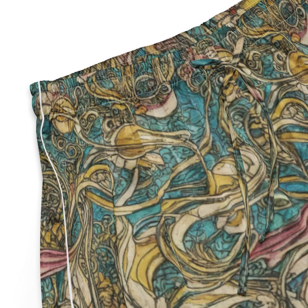 Turquoise Arabesque on Women's Pajama Shorts — Product details