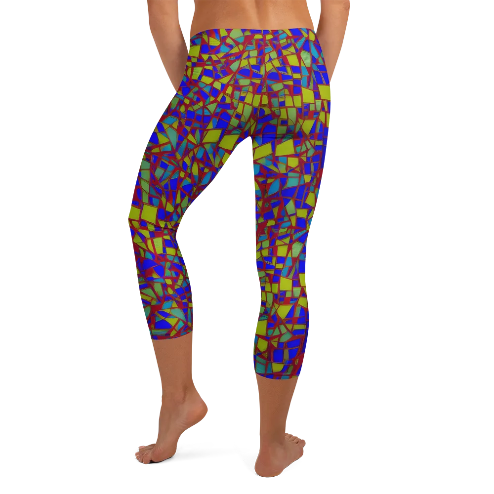 Chromatic Shatter on Capri Leggings — Back